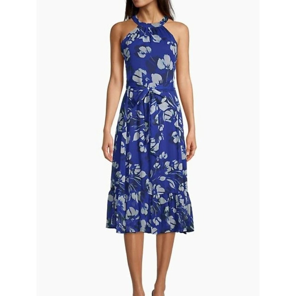 Calvin Klein FLORAL HALTER NECK MIDI Dress